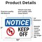 Signmission Keep Off Sign With Symbol, 10 in W x Rectangle, Vinyl Decal OS-2PACK-NS-D-710-L-13834 - alternate 5